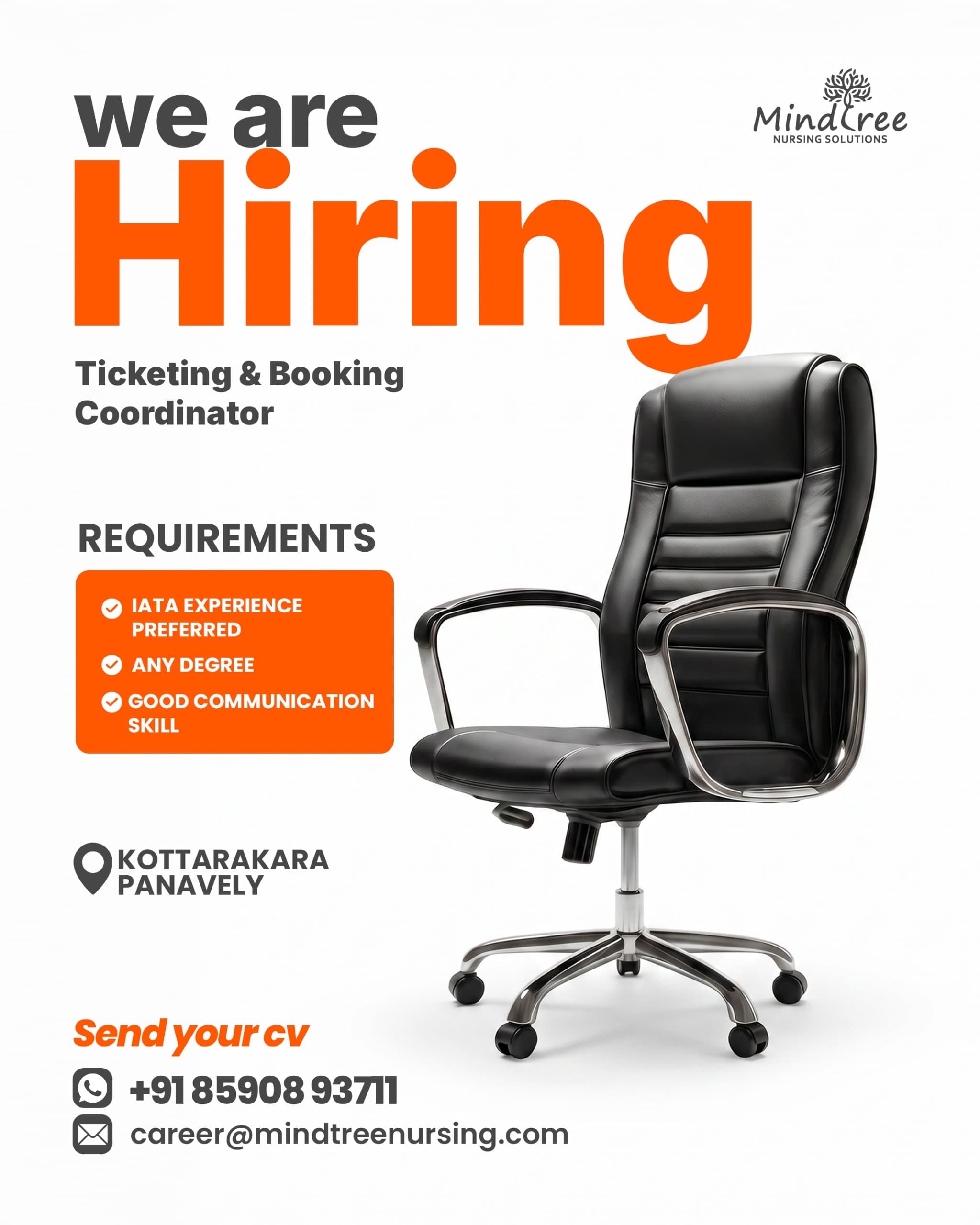 Ticketing & Booking Coordinator poster